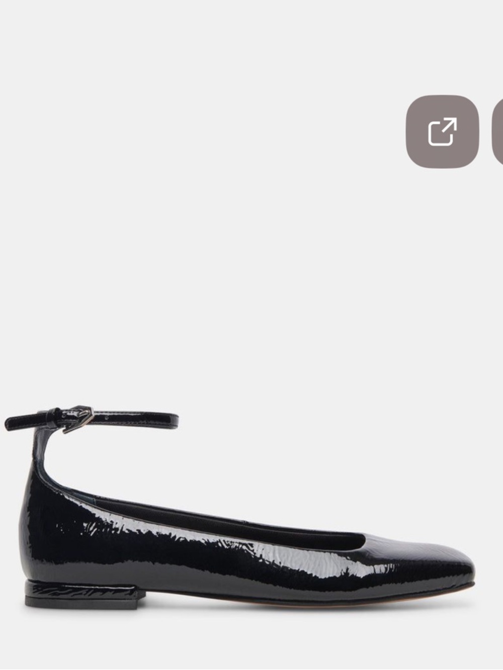 NEW Dolce Vita Ashya Ankle Strap Flats Midnight Black Women’s Size 9 - Picture 5 of 9